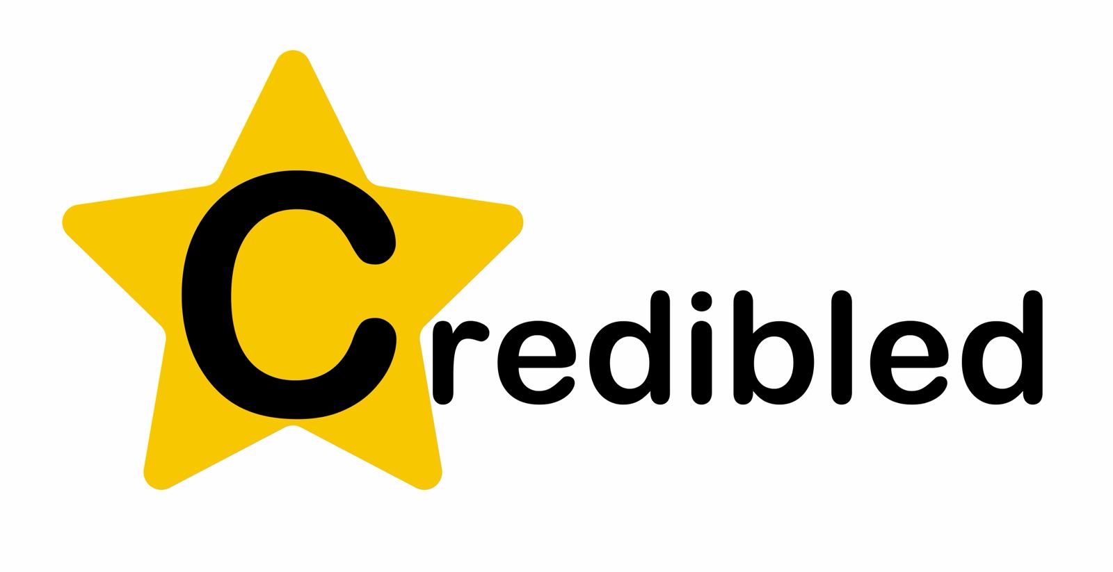 Credibled concept logo from 2020, a yellow star with the company name